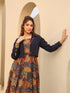 Ethnic Motifs Printed Fit & Flare Midi Dress